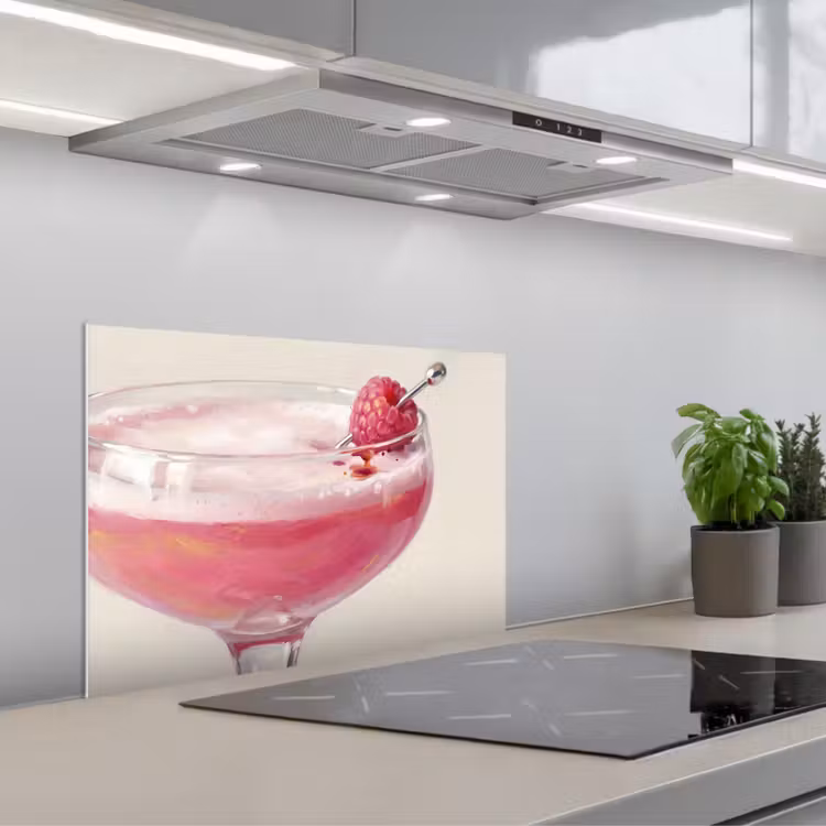 Spatscherm keuken - Cocktail - Framboos - Drank - Modern - Roze — 5