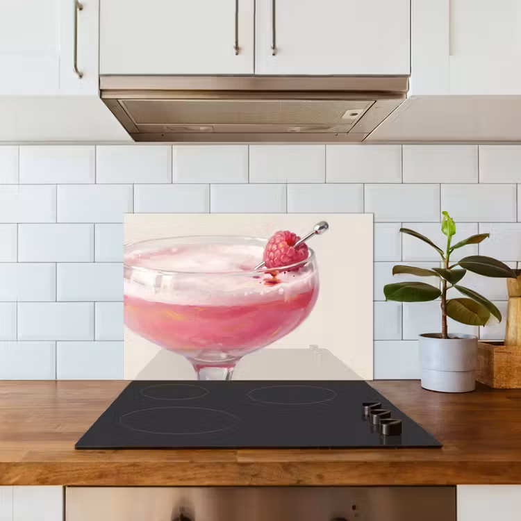 Spatscherm keuken - Cocktail - Framboos - Drank - Modern - Roze — 6