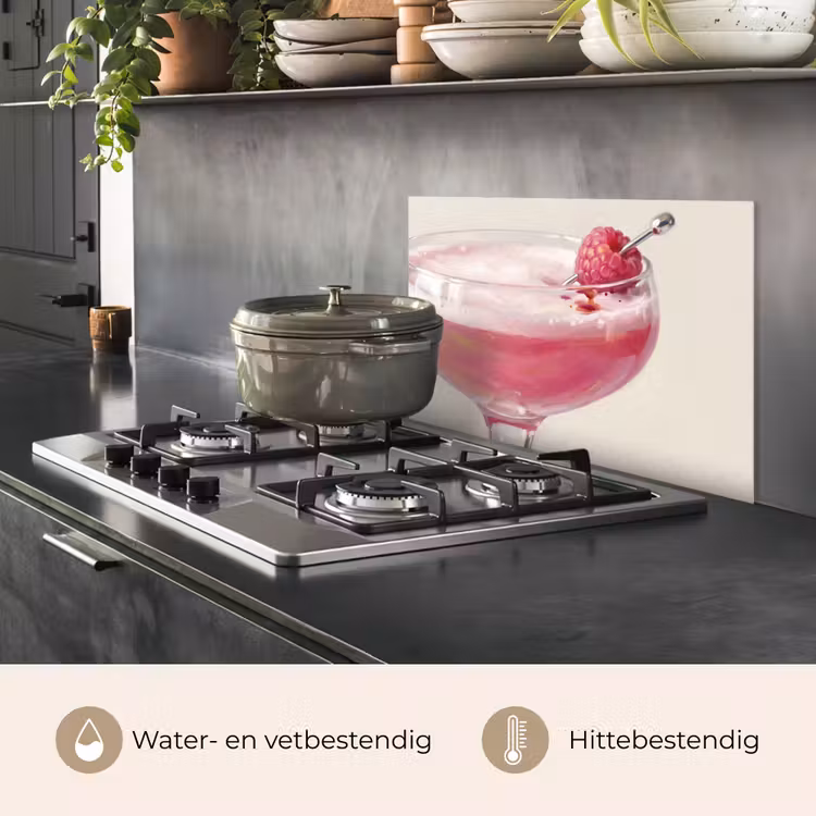 Spatscherm keuken - Cocktail - Framboos - Drank - Modern - Roze — 7