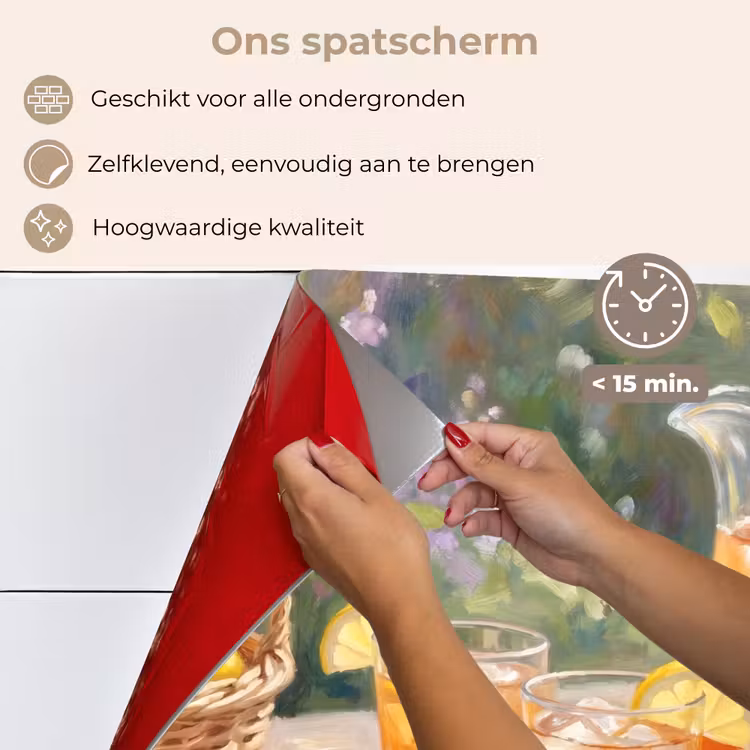 Spatscherm keuken - Drank - Citroen - Zomer - Tuin - Geel — 4