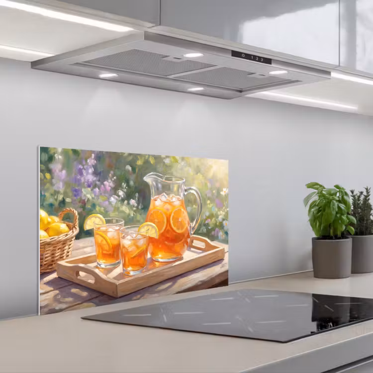 Spatscherm keuken - Drank - Citroen - Zomer - Tuin - Geel — 5