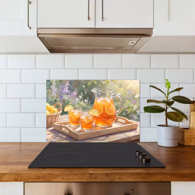 Spatscherm keuken - Drank - Citroen - Zomer - Tuin - Geel — 6