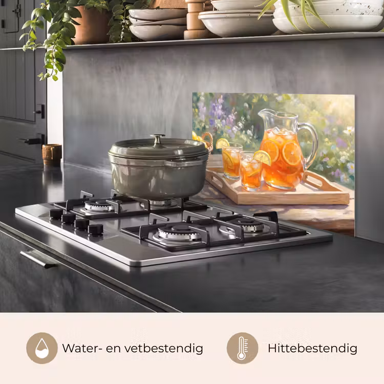 Spatscherm keuken - Drank - Citroen - Zomer - Tuin - Geel — 7