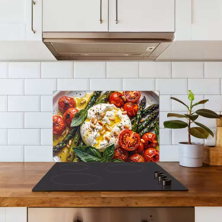 Spatscherm keuken - Eten - Groenten - Kaas - Modern - Vers — 6