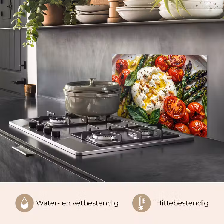 Spatscherm keuken - Eten - Groenten - Kaas - Modern - Vers — 7