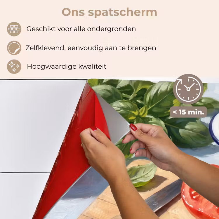 Spatscherm keuken - Eten - Keuken - Ingrediënten - Stillleven - Rood — 4