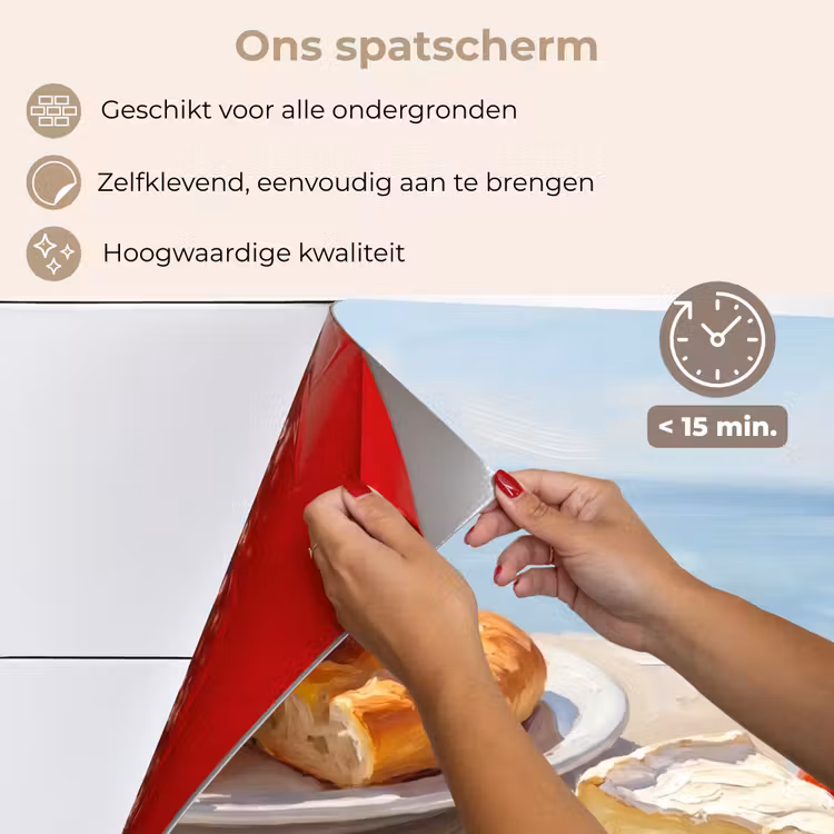 Spatscherm keuken - Eten - Middellandse Zee - Natuur - Geschilderd — 4