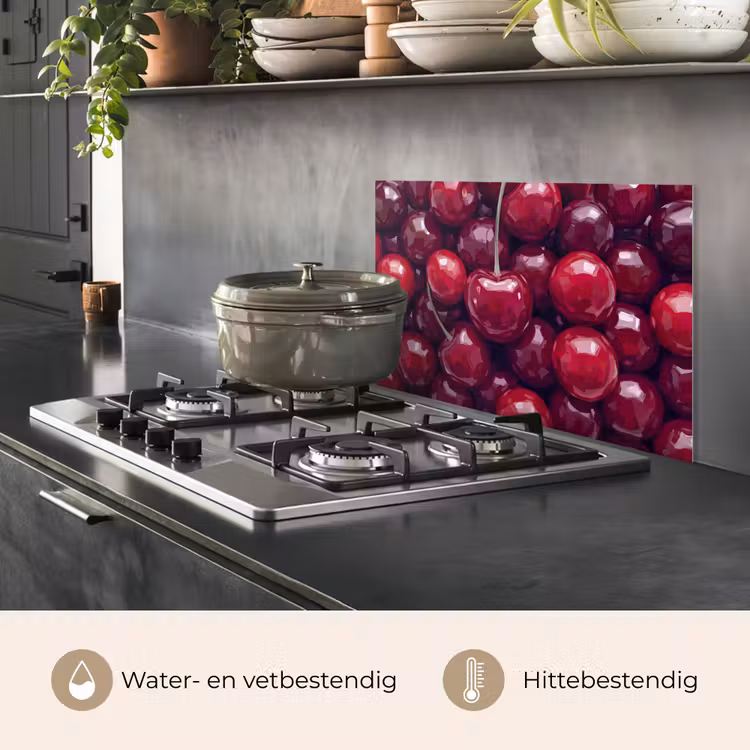 Spatscherm keuken - Fruit - Kersen - Eten - Modern - Rood — 7