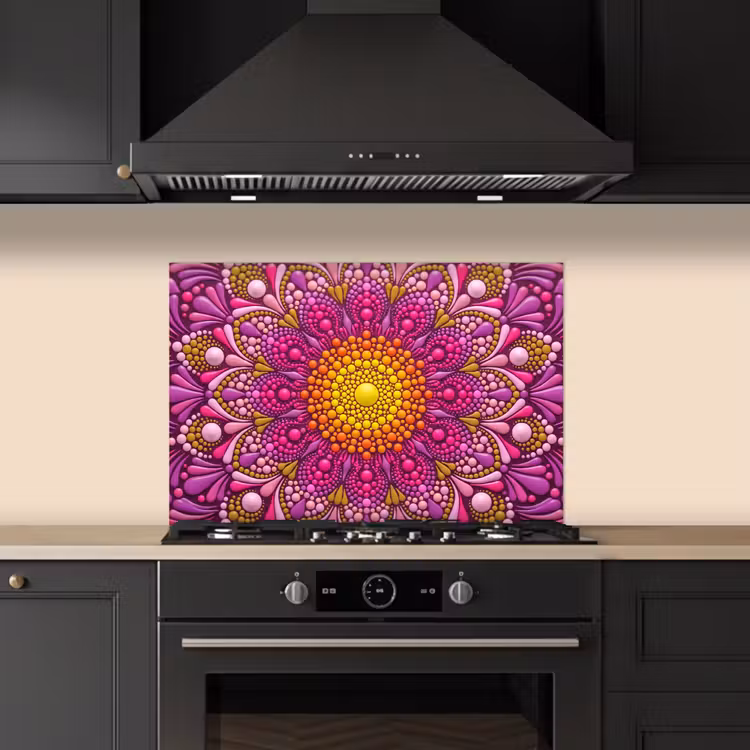 Spatscherm keuken - Patroon - Stippen - Abstract - Kleurrijk — 2