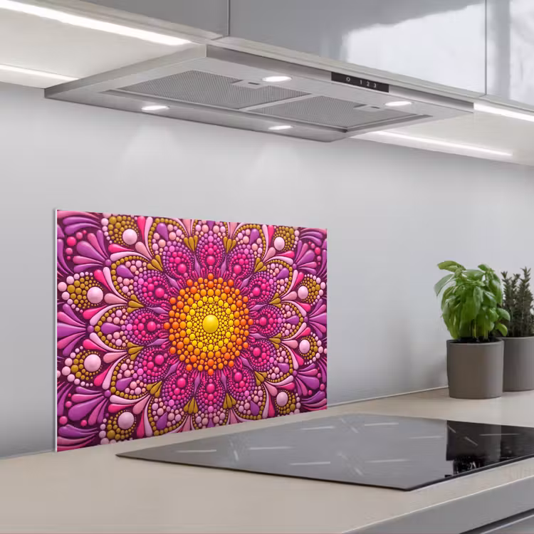 Spatscherm keuken - Patroon - Stippen - Abstract - Kleurrijk — 5