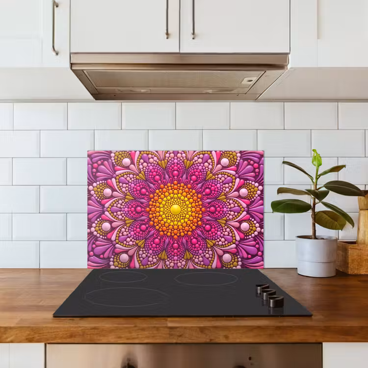 Spatscherm keuken - Patroon - Stippen - Abstract - Kleurrijk — 6