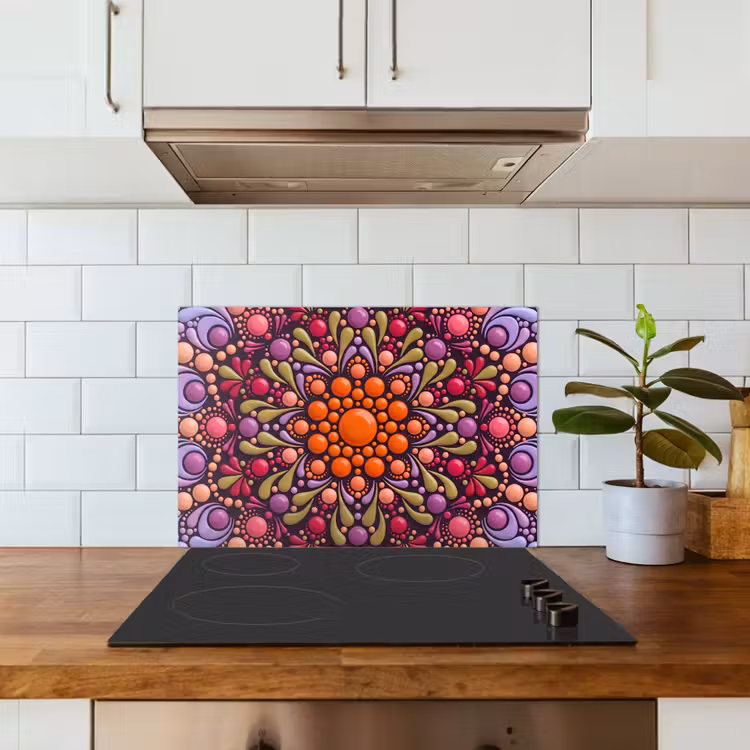 Spatscherm keuken - Patroon - Stippen - Abstract - Modern - Kleurrijk — 6