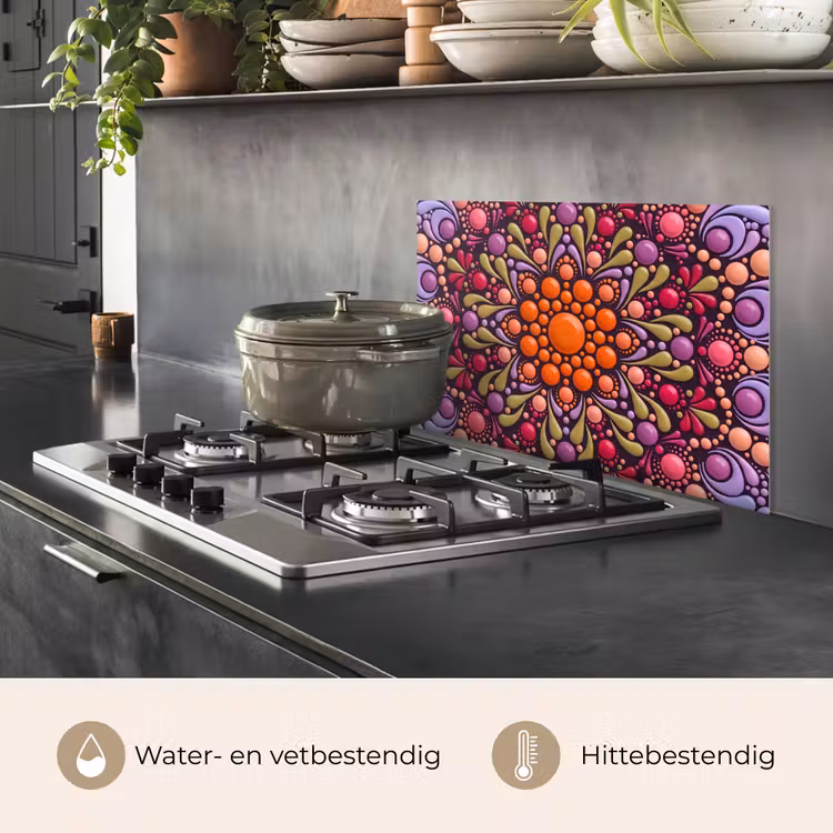 Spatscherm keuken - Patroon - Stippen - Abstract - Modern - Kleurrijk — 7