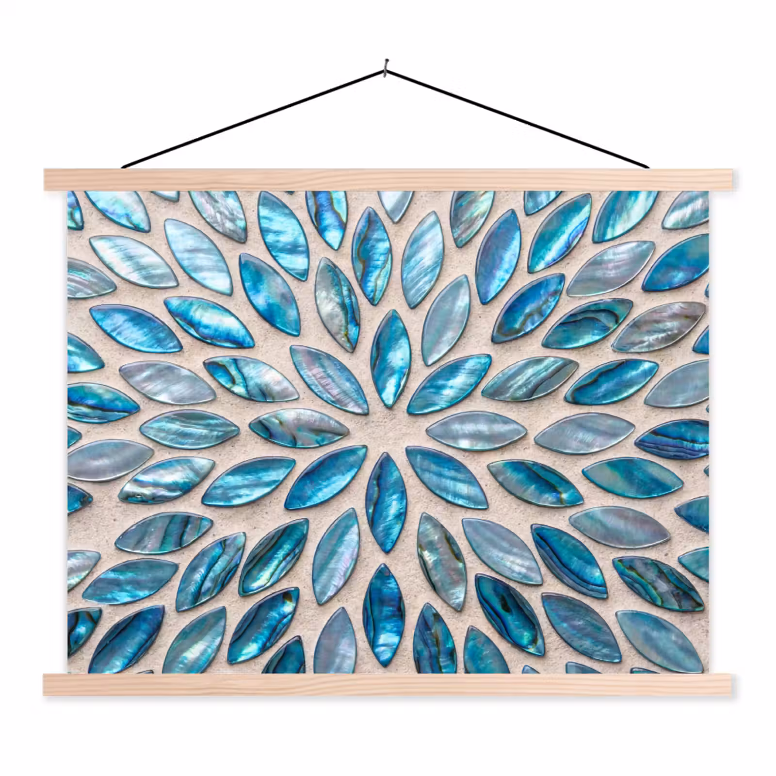 Schoolplaat - Patroon - Glans - Abstract - Blauw - Decoratie — 1