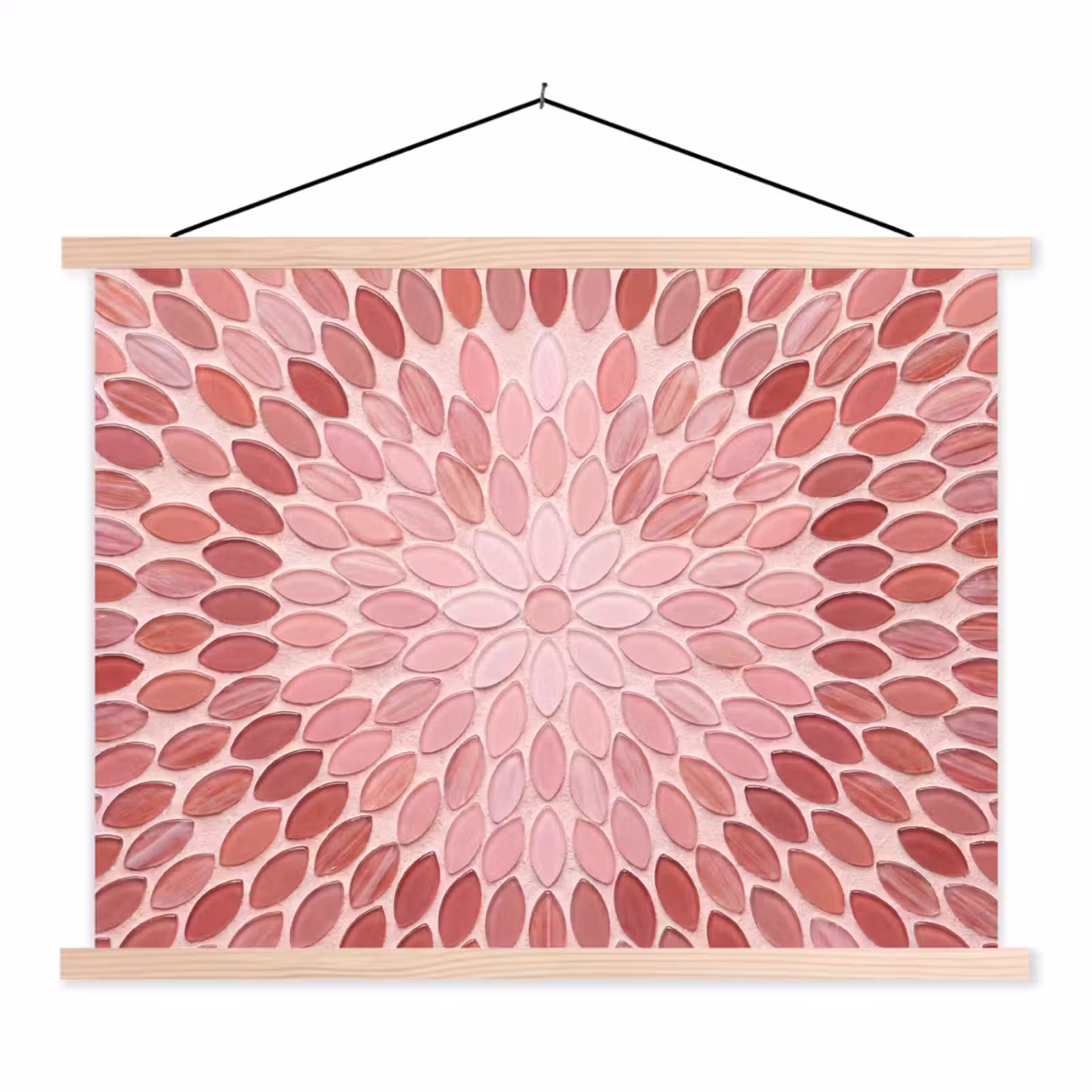 Schoolplaat - Patroon - Mozaïek - Ovaal - Abstract - Roze — 1