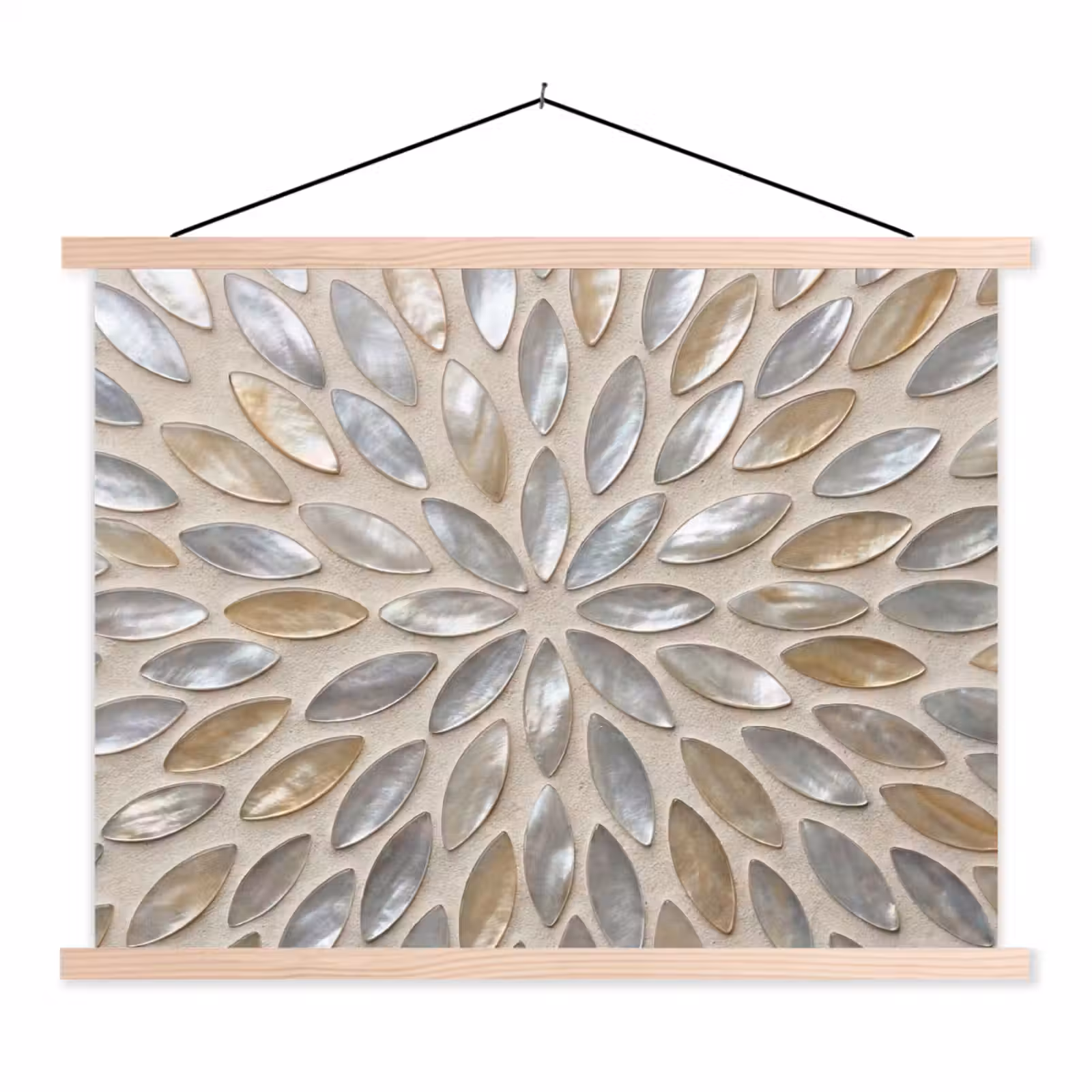 Schoolplaat - Patroon - Ovaal - Glanzend - Abstract - Beige — 1