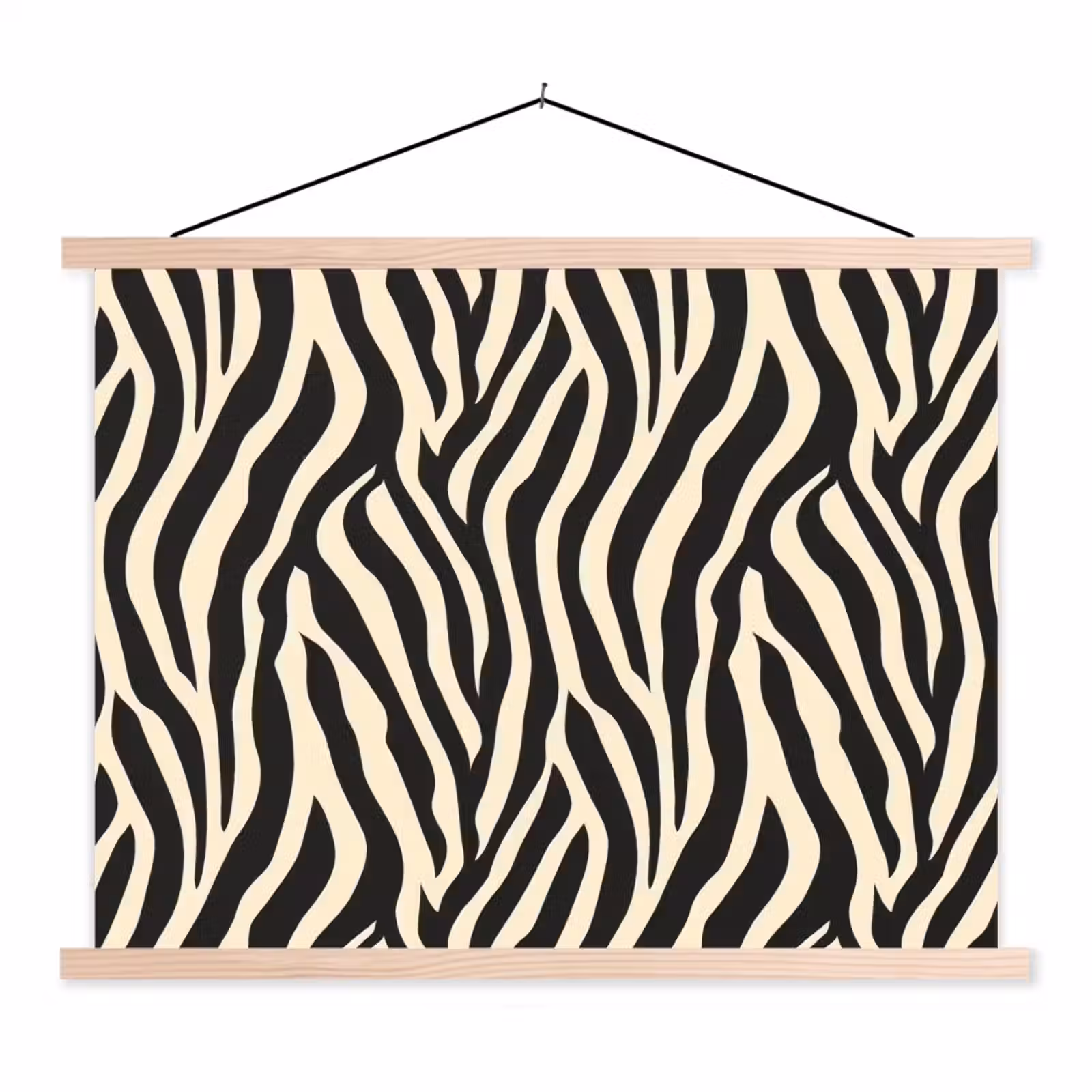 Schoolplaat - Zebra - Print - Klassiek - Zwart — 1