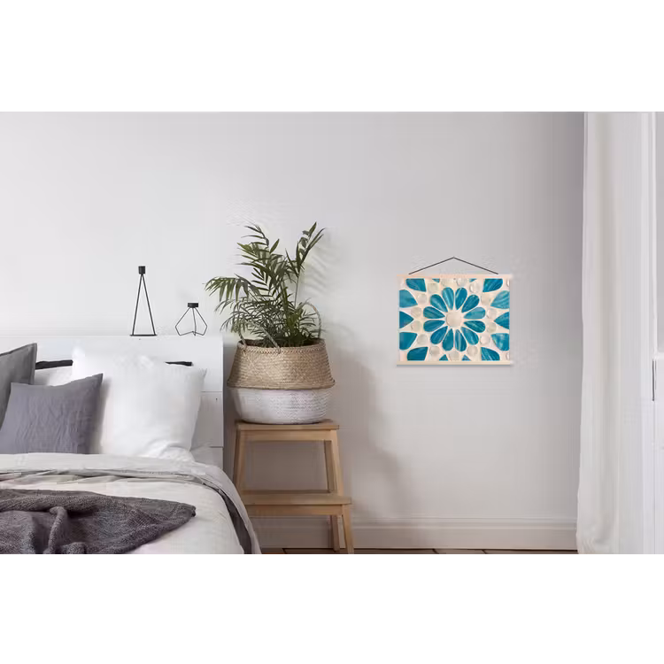 Schoolplaat - Patroon - Mozaïek - Schelpen - Abstract - Turquoise — 2