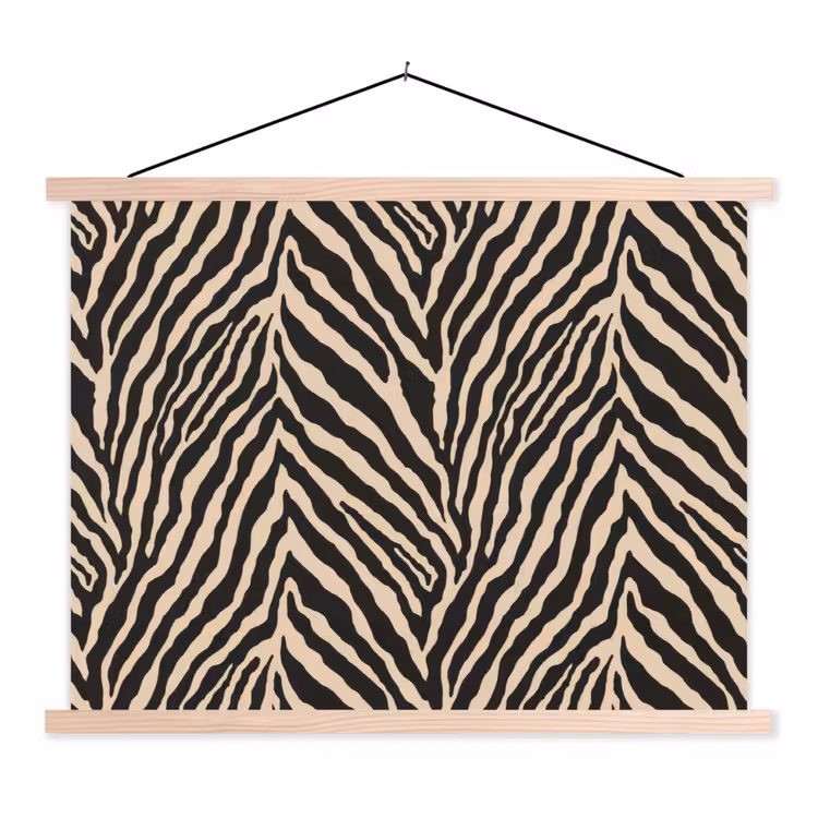 Schoolplaat - Zebra - Klassiek - Zwart — 1