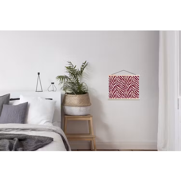 Schoolplaat - Zebra - Motief - Bordeaux - Rood — 2