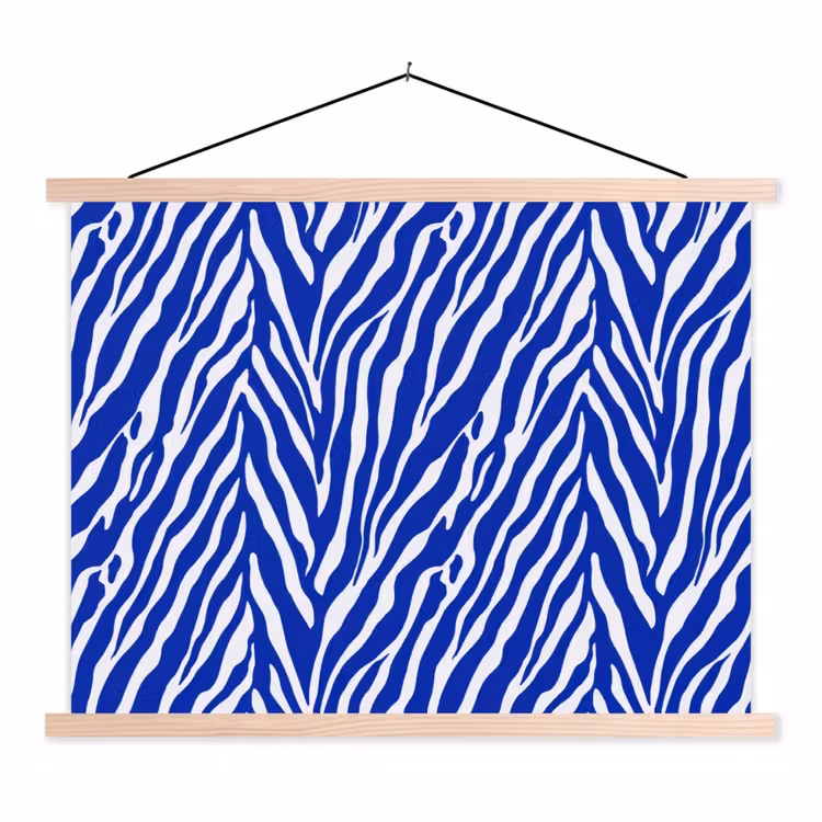 Schoolplaat - Zebra - Patroon - Kobalt - Blauw — 1