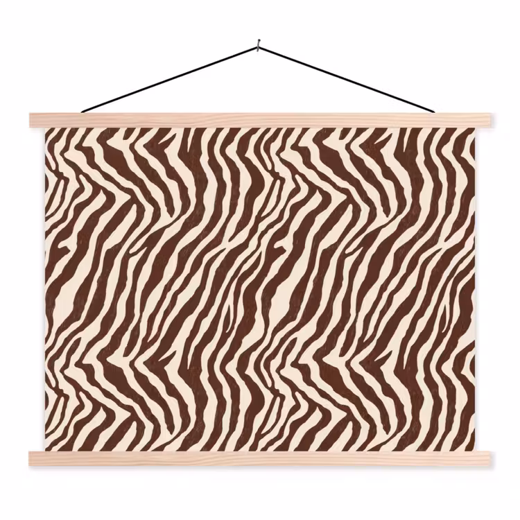 Schoolplaat - Zebra - Patroon - Zwart - Wit — 1
