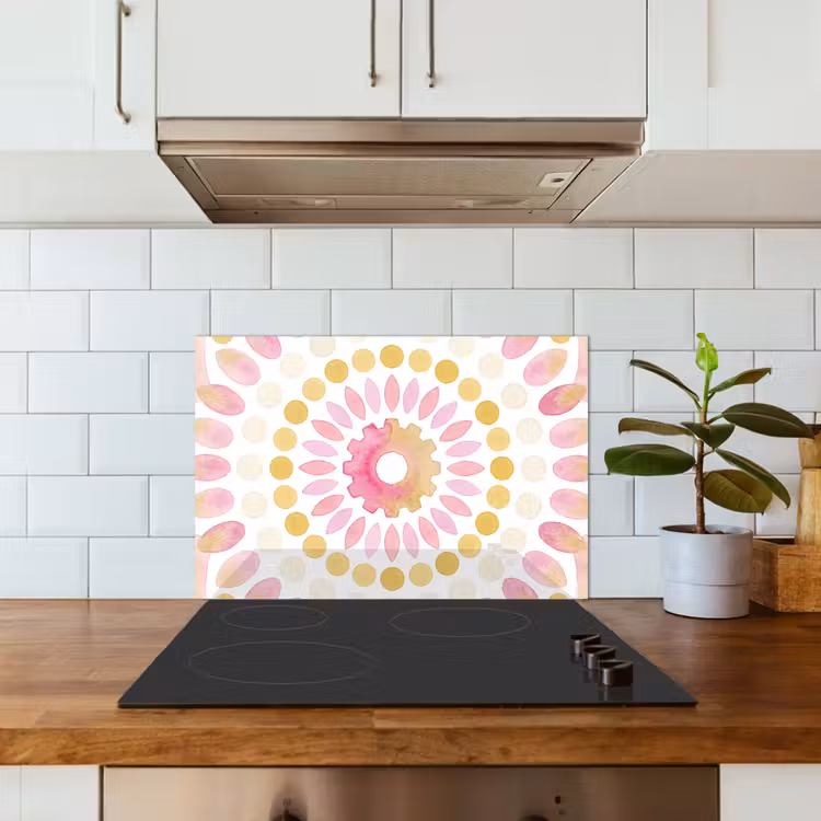 Spatscherm keuken - Abstract - Mandala - Kunst - Modern - Roze — 6