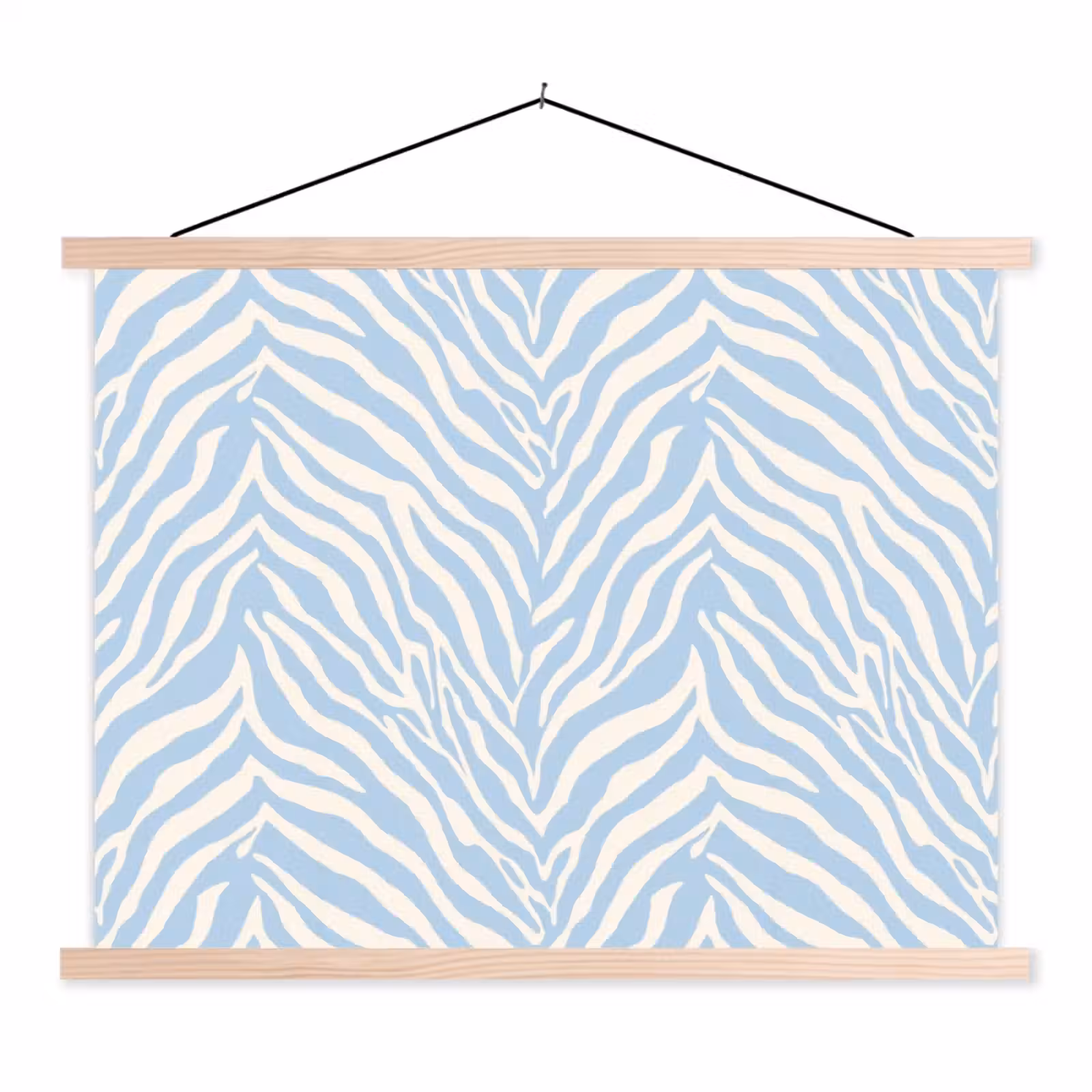 Schoolplaat - Zebra - Motief - Blauw - Wit — 1