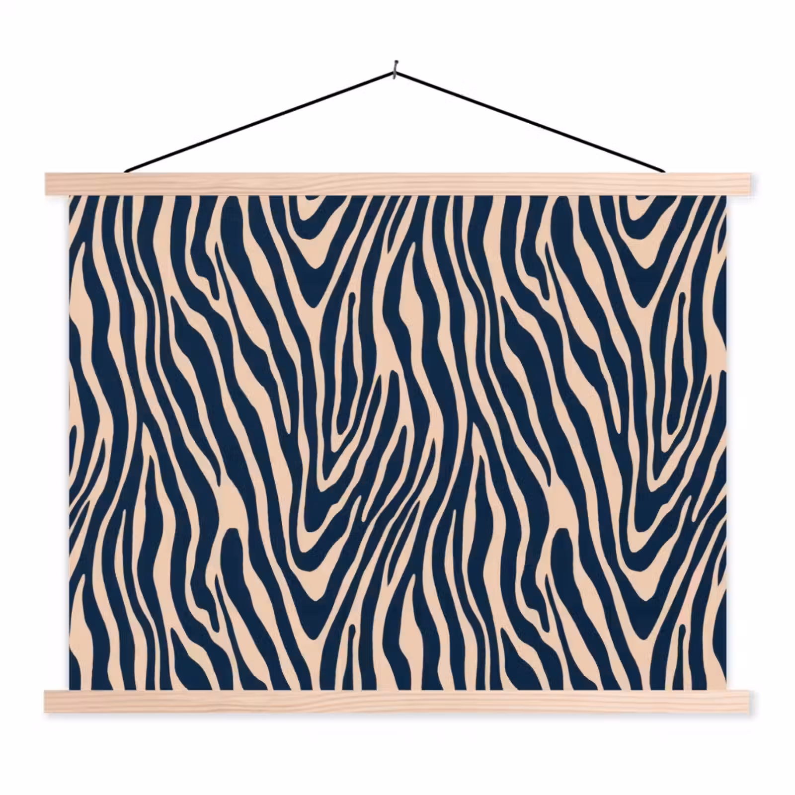 Schoolplaat - Zebra - Patroon - Blauw - Beige — 1