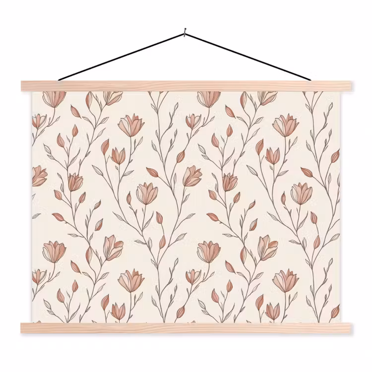 Schoolplaat - Patroon - Klassiek - Roze — 1