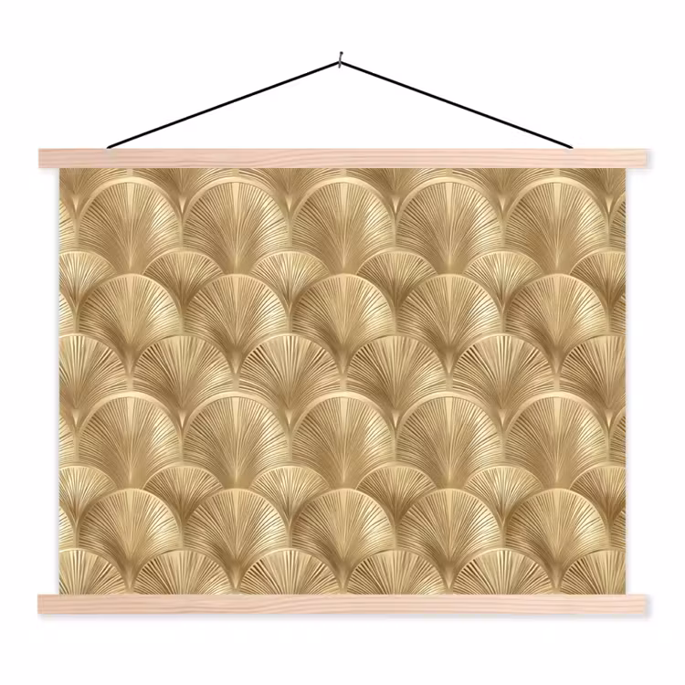 Schoolplaat - Patroon - Waaier - Goud — 1