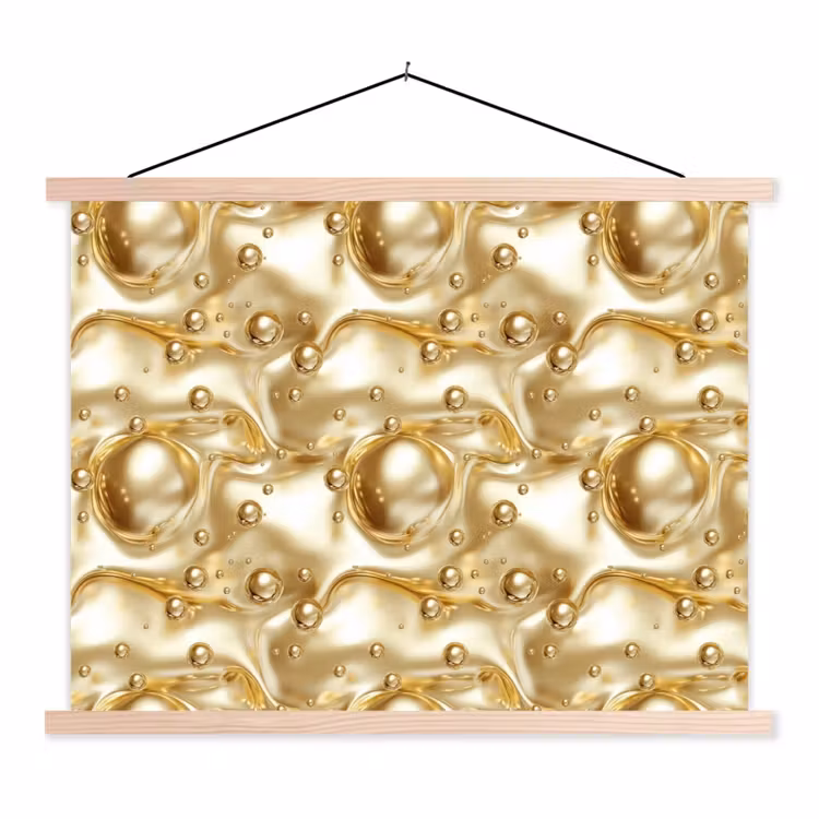 Schoolplaat - Vloeibaar - Druppels - Goud — 1