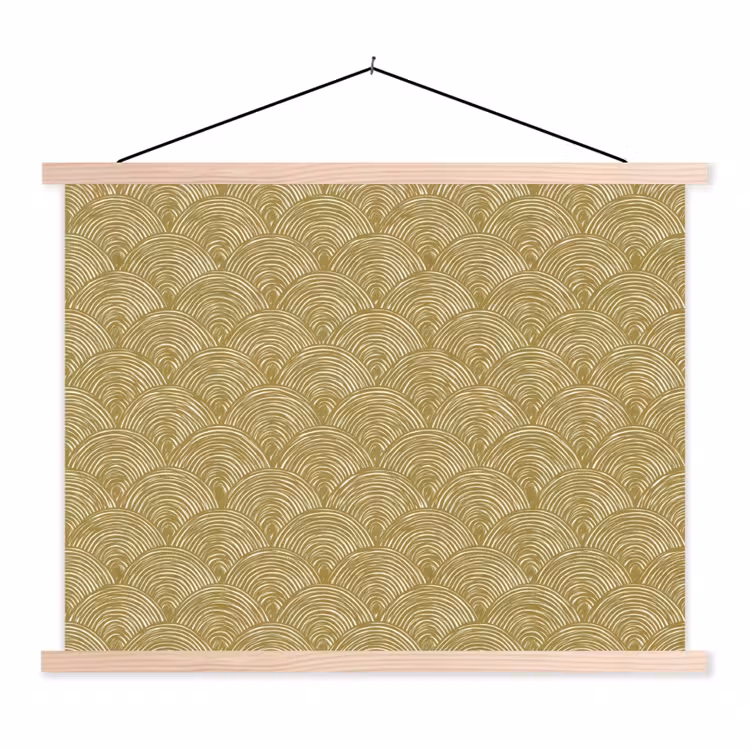 Schoolplaat - Waaier - Geometrisch - Groen — 1