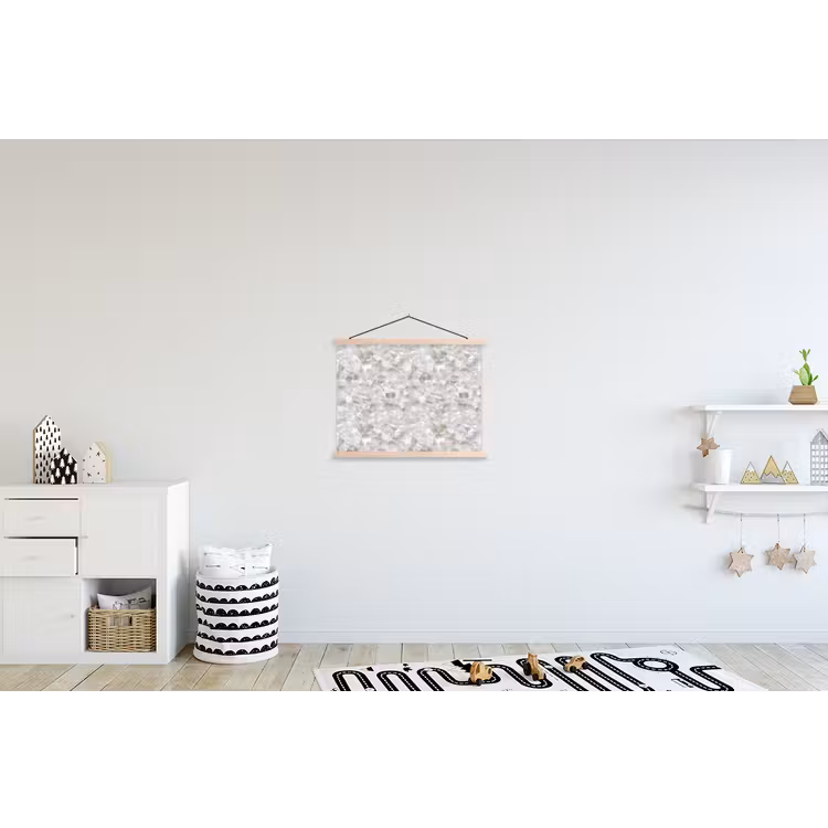 Schoolplaat - Wit - Penseelstreken - Reliëfeffect — 3