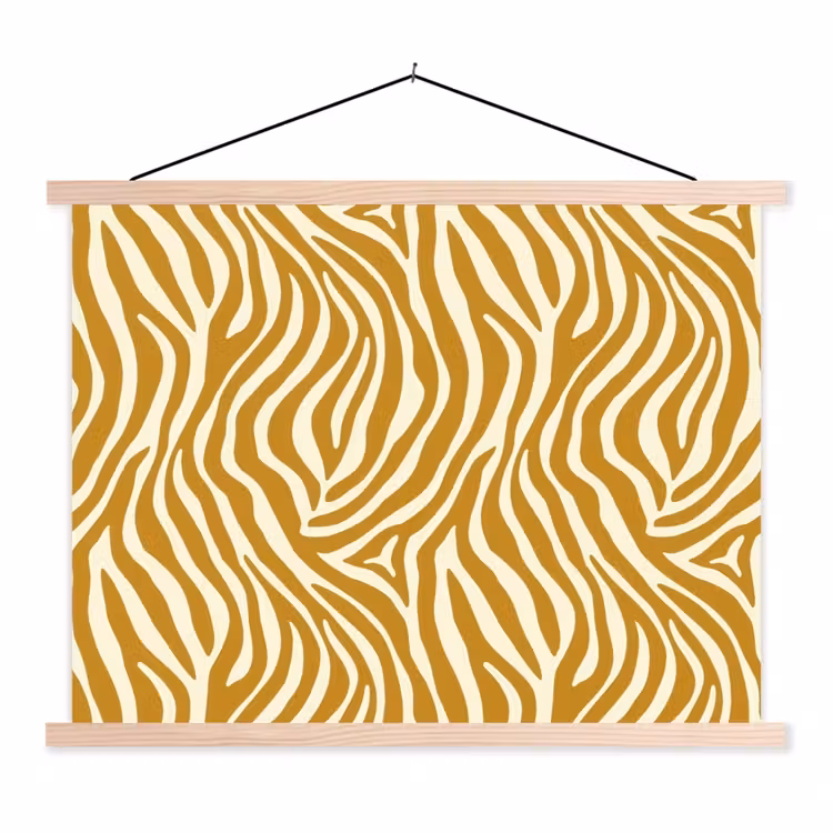 Schoolplaat - Zebra - Klassiek - Oker - Geel — 1