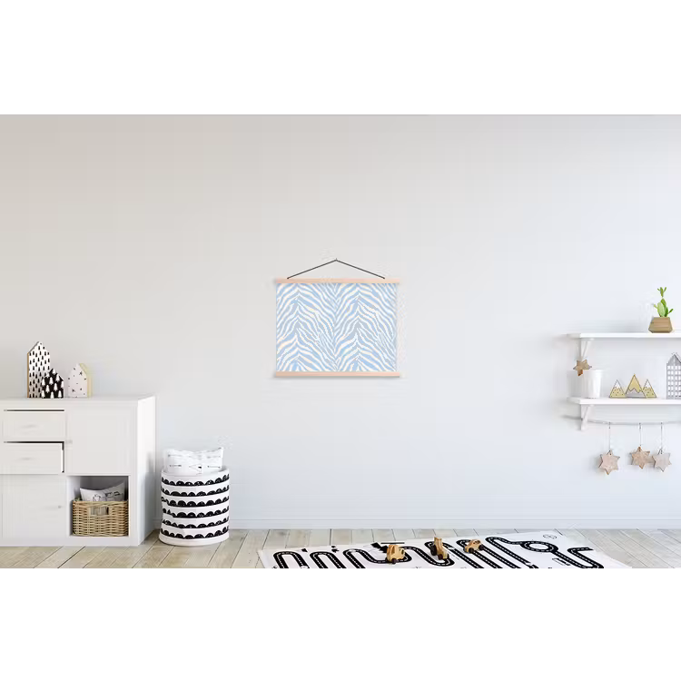 Schoolplaat - Zebra - Motief - Blauw - Wit — 3