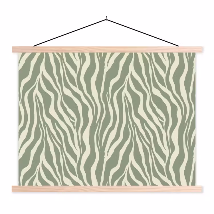 Schoolplaat - Zebra - Motief - Groen — 1