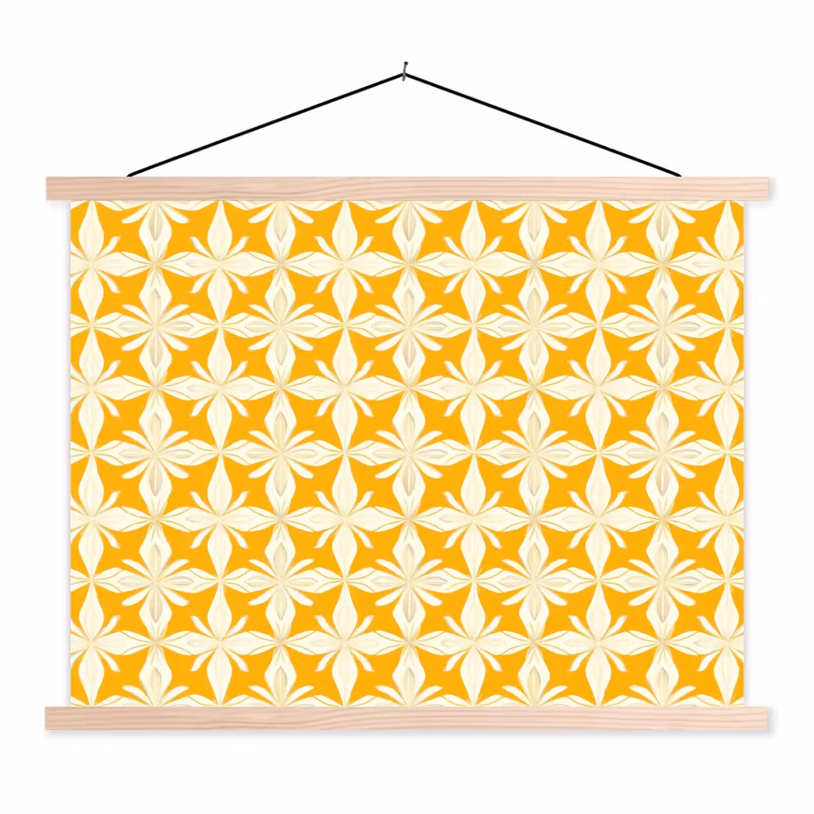 Schoolplaat - Patroon - Retro - Geel — 1