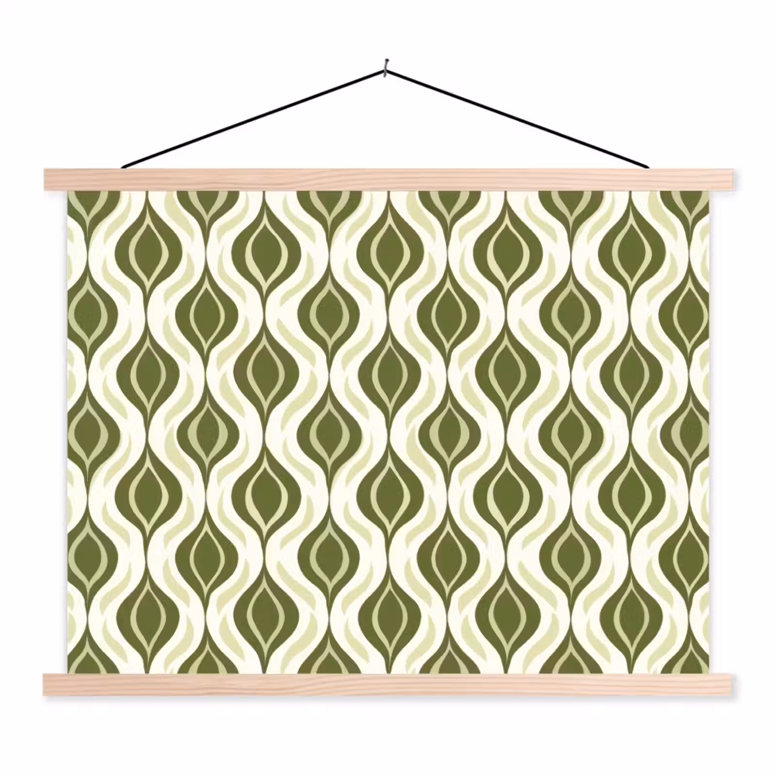 Schoolplaat - Patroon - Retro - Groen — 1
