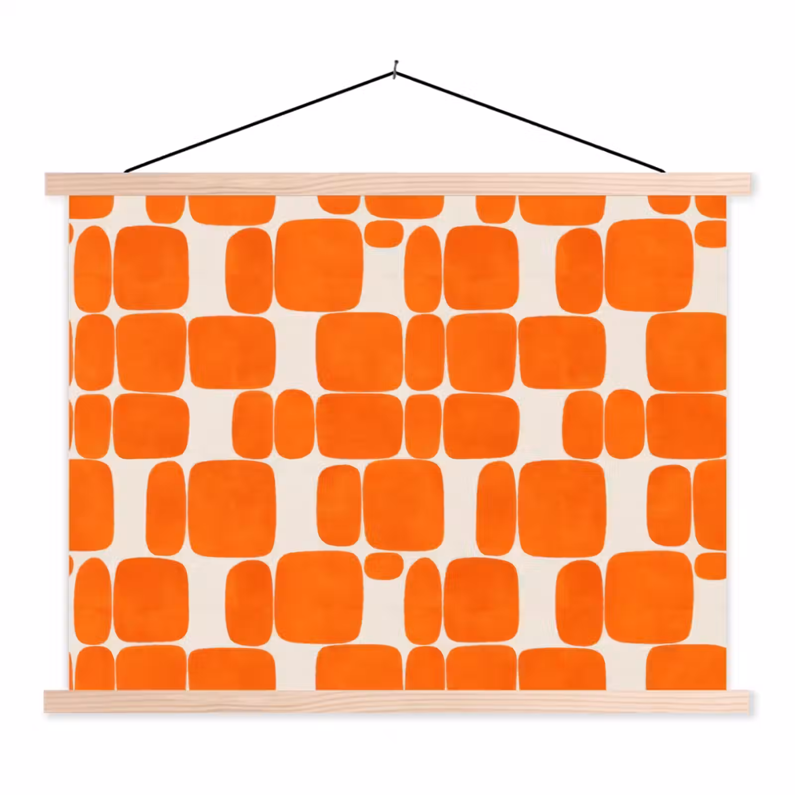 Schoolplaat - Patroon - Retro - Oranje — 1