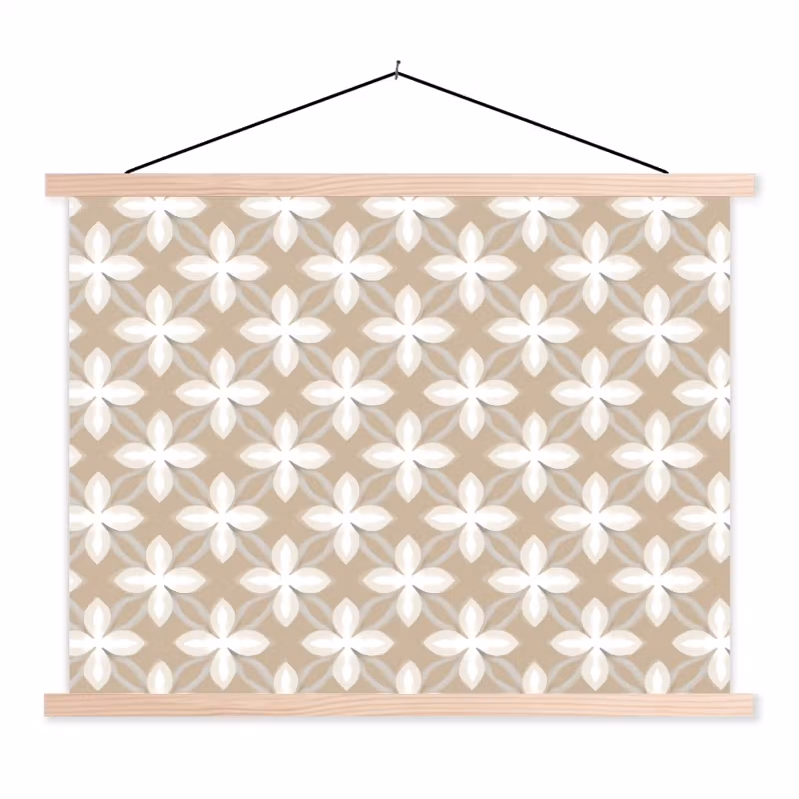 Schoolplaat - Patroon - Symmetrisch - Beige — 1