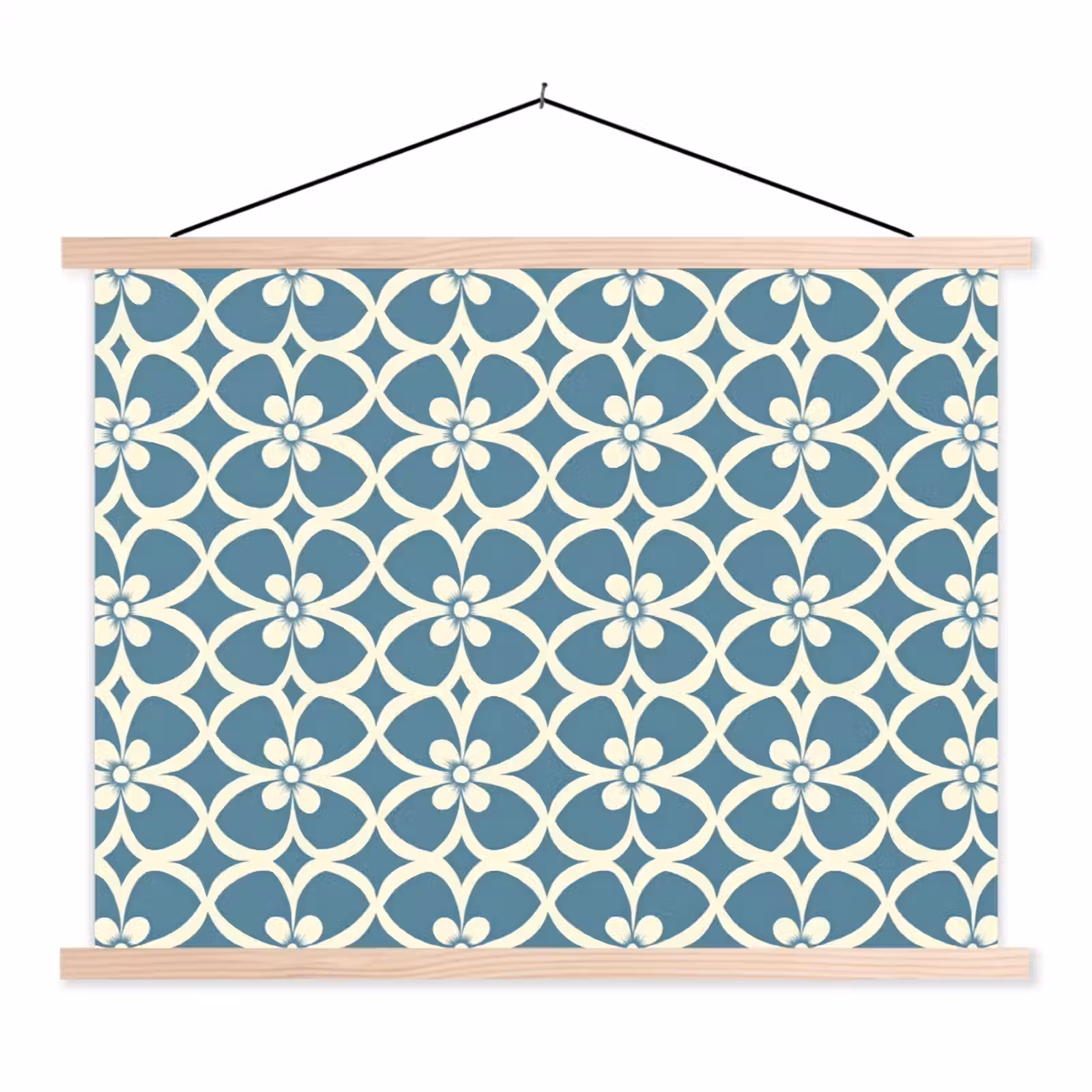 Schoolplaat - Patroon - Symmetrisch - Blauw — 1