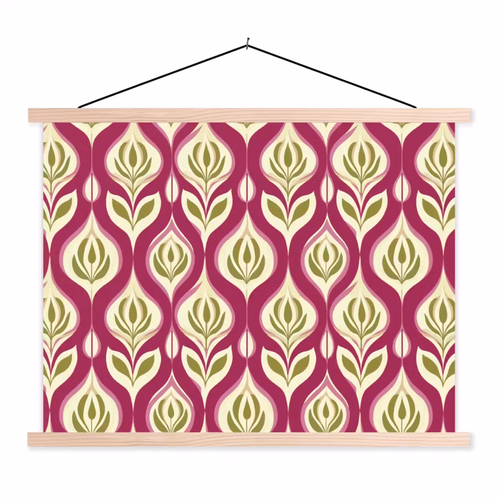 Schoolplaat - Retro - Floraal - Paars — 1