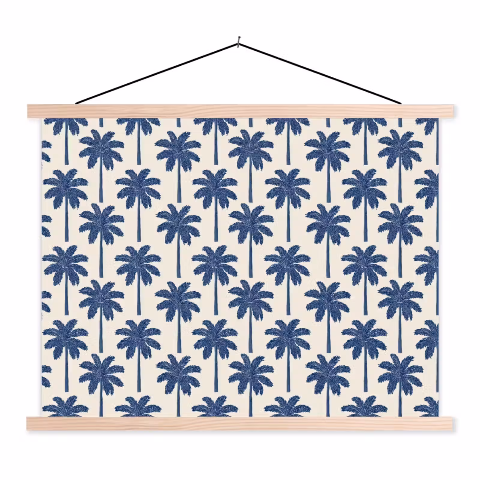 Schoolplaat - Symmetrisch - Palm - Blauw — 1