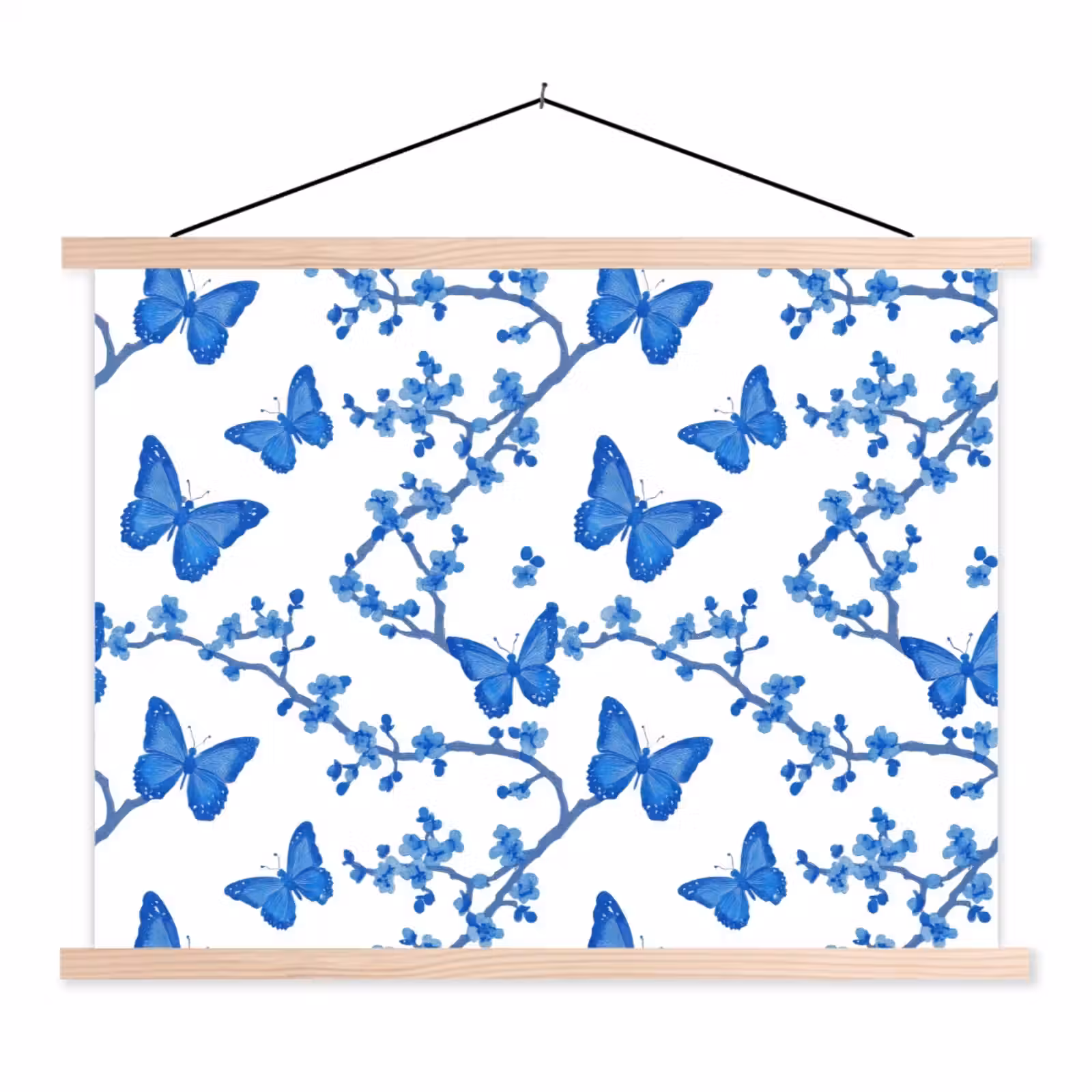 Schoolplaat - Vlinder - Bloemen - Blauw — 1