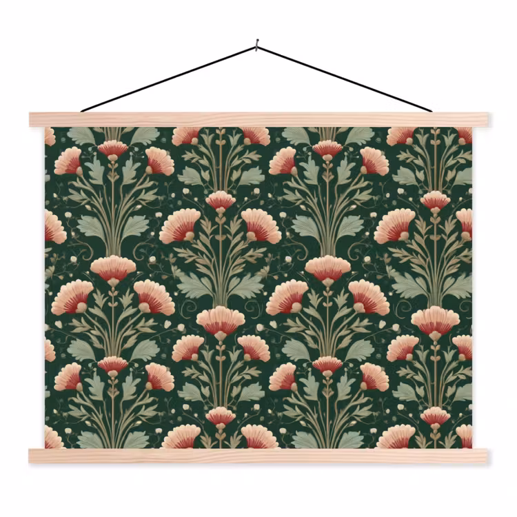 Schoolplaat - Patroon - Botanisch - Kleurrijk — 1