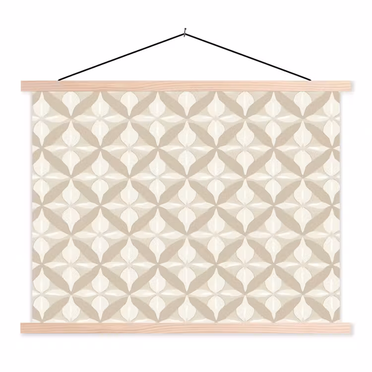 Schoolplaat - Patroon - Klassiek - Beige — 1