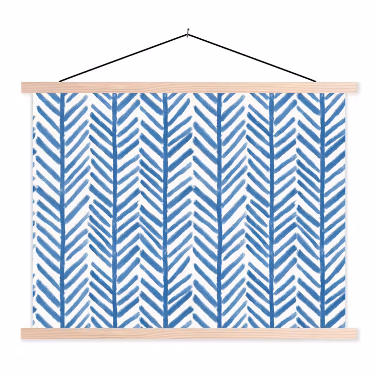 Schoolplaat - Patroon - Streep - Blauw — 1