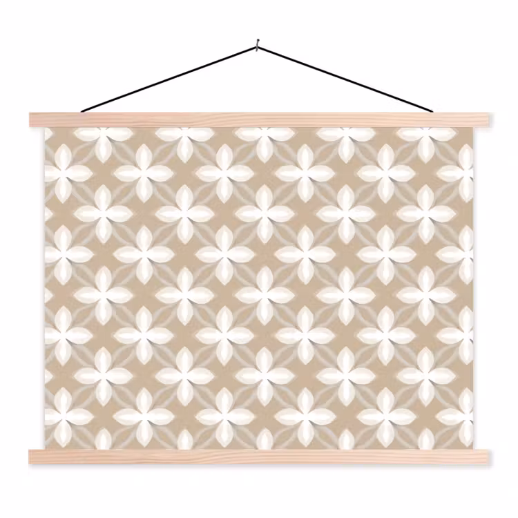 Schoolplaat - Patroon - Symmetrisch - Beige — 1