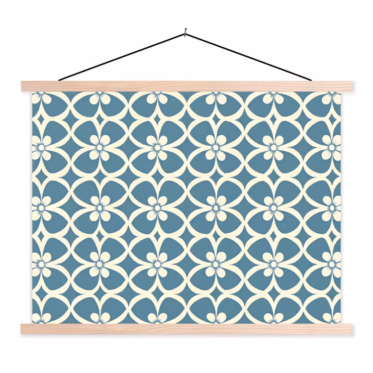 Schoolplaat - Patroon - Symmetrisch - Blauw — 1